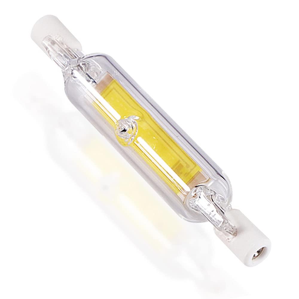 XYHAOAI Dimmable R7S LED Bulb, 15W / 20W / 25W / 30W / 40W Linear Floodlight 360 ° Beam Angle, COB LED Filament Lightbulb, 118MM / 78MM R7S Halogen Replacement Lamp,Cool White,25W 78mm