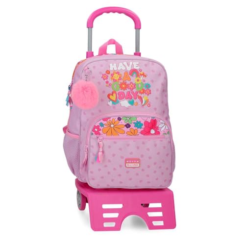 Sac à dos scolaire Movom mauve parfait pour le chemin de l'école