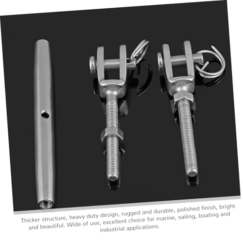 2 piezas Tensores de Cable de Acero Inoxidable de Alta Resistencia Cuerpo Cerrado, Tensión para Cables con Acabado Pulido miniatura 6