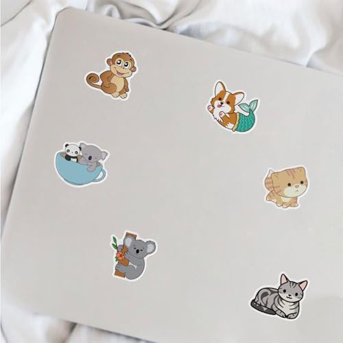 iMaMa 100 Pcs Colorful Animal Stickers, Cute Aesthetic Sticker Pack for Scrapbooking, Art, Crafts, MacBook, Skateboard, Luggage, Bullet Points, Laptop Stickers, Bumper Stickers