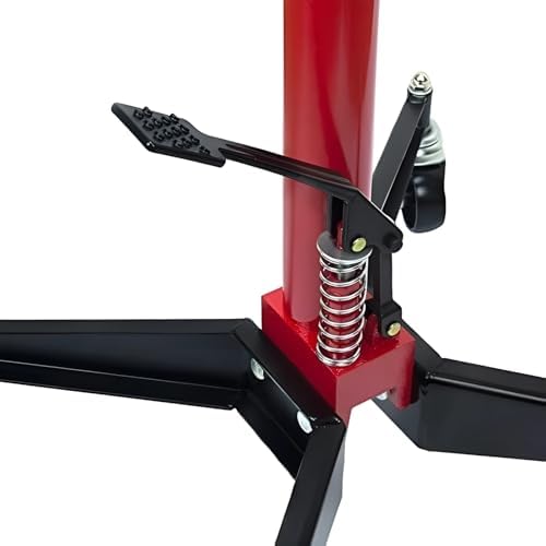 Bild 4 - Verda Getriebeheber hydraulisch 600kg, Arbeitshöhe 118-198 cm, Motorheber mit 4 Lenkrollen und Fußpedal, Faulenzer Motorblock Hydraulik Heber Wagenheber