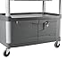 Rubbermaid Commercial Xtra Instrument and Rolling Utility Cart, Gray, with Drawer and Cabinet, for Service Restaurant Hospitality