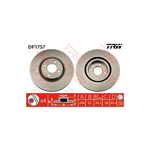 Preisvergleich Produktbild TRW DF1757 Bremsscheibe