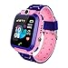 Winnes Inteligente Reloj para Niños, IP67 Impermeable Smart Watch Phone 2 Vías Llamada Reloj Niñas Localizador con SOS Anti-Lost Alarm Táctil Smartwatch para 3-12 Años De Edad (S12 Rosa)
