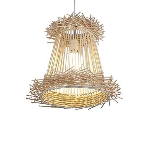 Chandelier de rotan fait main plafonnier d'Asie du Sud-Est E27