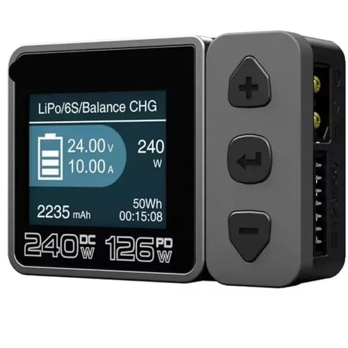 Chargeur haute puissance 240W PD126W équilibreur 600mA pour modélisme B6neo RC Grey Plus