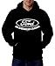 Ford An American Classic Mens Hooded Sweatshirt Ford Hoody Pullover Black,Medium