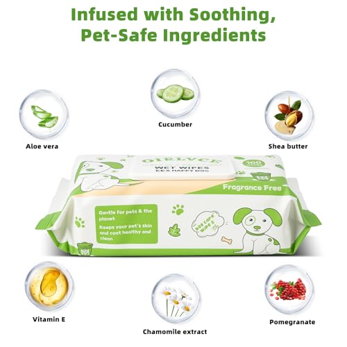 200Pcs Pet Wet Wipes, Hypoallergenic, Cleaning and Hydrating, for Full Body, Eye Wipes, Ear Wipes, bum & paw, Fragrance Free, Dog Grooming Wipes - Image 6