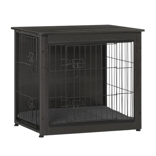 DWANTON 27" Dog Crate Furniture, Dog Kennel Indoor, with Waterproof Cushion