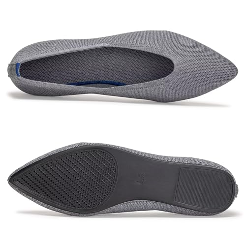 Image of Frank Mully Womens Pointed Toe Flats Knit Dress Shoes Comfort Women Shoes Softable