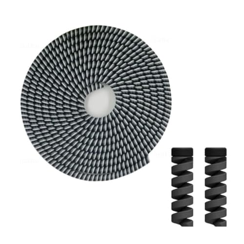 skysia Spiral Cable Charger Protector Wire Protector – Data Cable Saver, Earphone Cable Cover, Cords Protective Wire Winder Sleeve Charger Cover (1 Black Spiral 2 Pcs Protector)