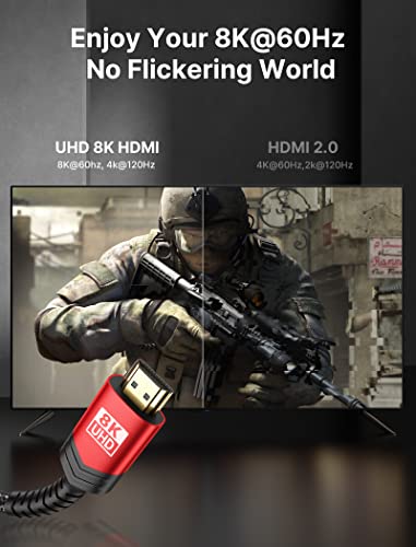 JSAUX 2.1 - Cavo HDMI ad alta velocità, 3 metri