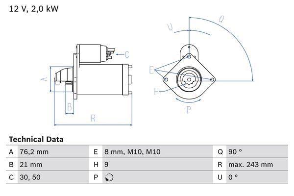 Bosch 0 986 017 300 rozrusznik
