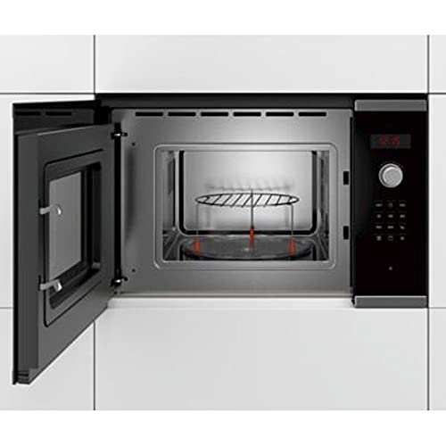 Bosch bel523ms0 eingebaut 20L 800 W schwarz, Edelstahl – Mikrowelle (eingebaut, 20 L, 800 W, Rotation, Berührung, Schwarz, Edelstahl, Knopf) – Bild 3