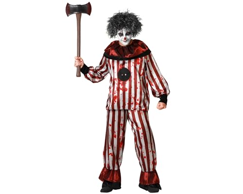 Atosa disfraz payaso halloween rojo camiseta con pantalón hombre adulto M