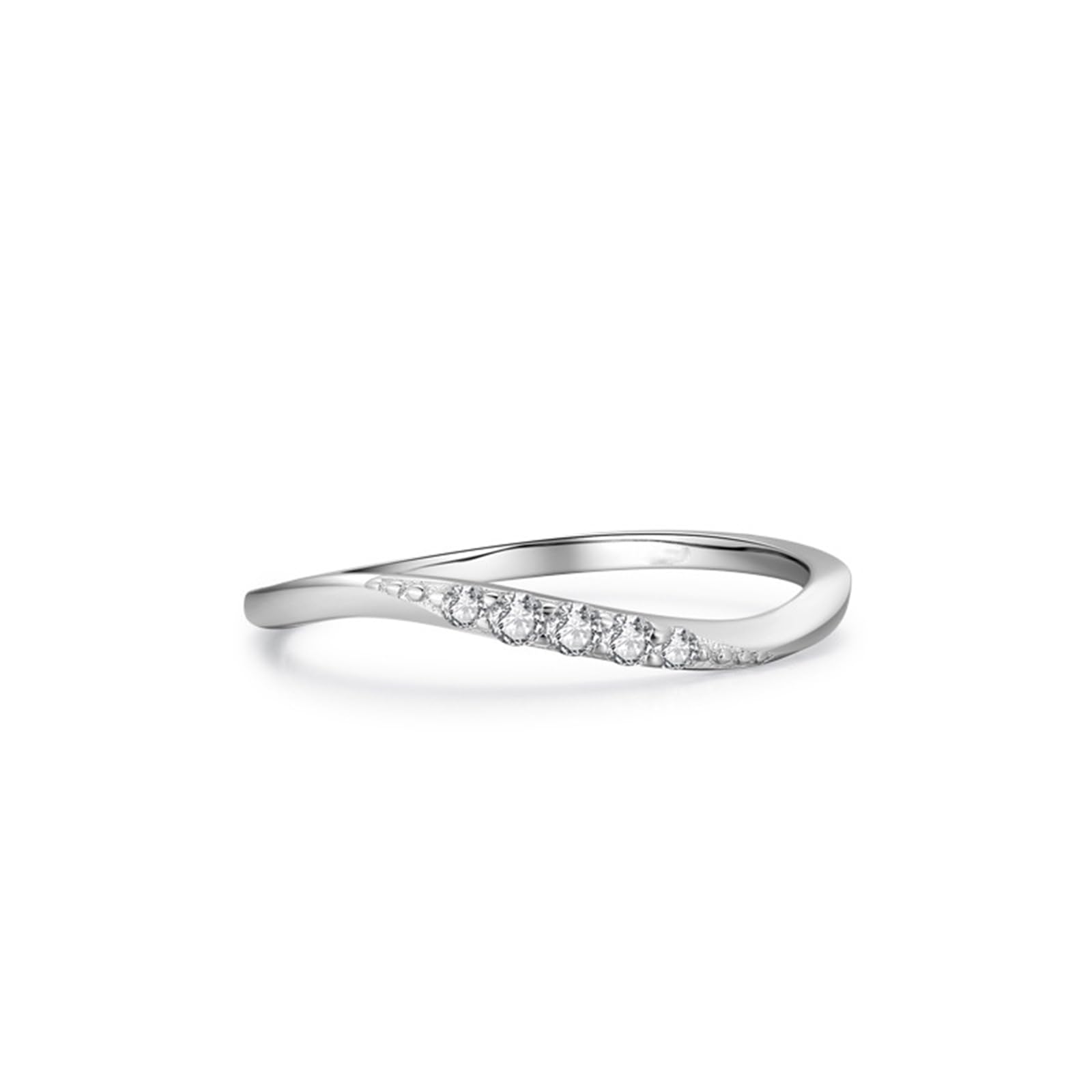 Złote pierścionki 750 dla kobiet, diament, geometryczny pierścionek 750, prawdziwe dla Ciebie, Pt950 i 9K/14K/18K białe złoto, rozmiar 47 (15,0)-65 (20,7)