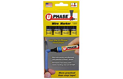 U-Mark U-Phase® Wire Marker Yellow (Pack of 4) 10706PPM
