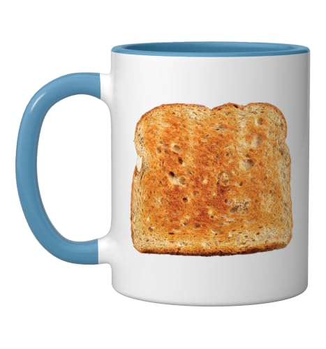 Taza de cerámica divertida azul/blanco 11oz miniatura 1