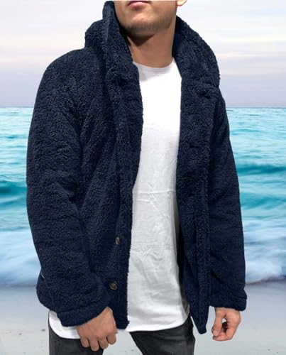 Mens Fluffy Soft Jackets Fluffy Wool Sweaters Casual Winter And Autumn Button Down Cardigans Trendy Outerwear2