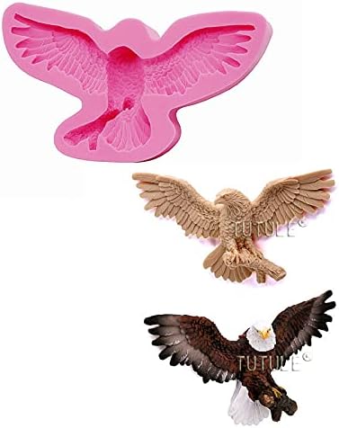 Miniatura 3 de Molde de silicona para adornos de águila voladora calva para decoración de bricolaje, manualidades, equipaje, manualidades, baratija, molde de