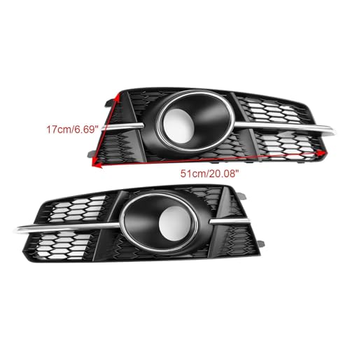 Grille avant pour Audi A6 C7 2015-2018 avec cache antibrouillard chrome S-Line - 5