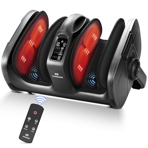 Foot Massager with Heat & Vibration, Shiatsu Foot Massager Machine for Pain Relief, Deep Tissue Kneading, Adjustable Vibration &Pressure -Massage Feet, Leg, Calf, Ankle, Gifts for Dad Mom