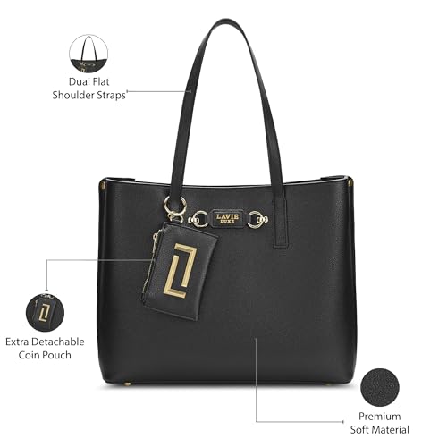 Image of Lavie Luxe Women's Duo Chloe 3 Compartment Tote Handbag | Tote Bag For Work | Ladies Purse | Stylish Shoulder Bag | Gift For Women