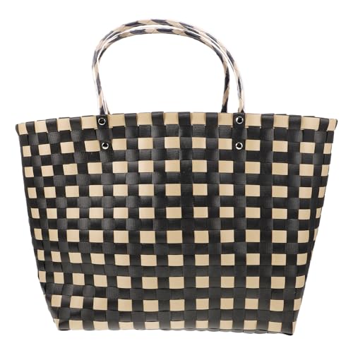 Grand panier en osier femme grand volume sac de voyage et plage élégant
