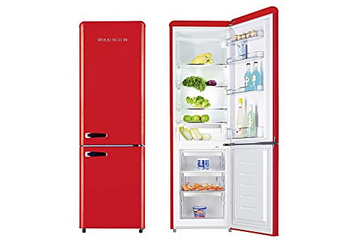 Wolkenstein KG250.4RT FR Kühl-Gefrier-Kombination Rot 249l Retro Kühlschrank Vintage Kühlgefrierkombi Gefrierfach höhenverstellbar leise