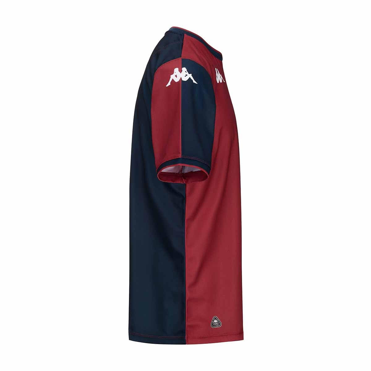 Kappa Unisex Kombat Home Genoa T-Shirt L Red Dk Dahlia/Blue Dk