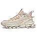 Men's Walking Running Shoes Blade Tennis Casual Fashion Sneakers Comfort Non Slip Sport Athletic Trainer Beige Orange 9.5
