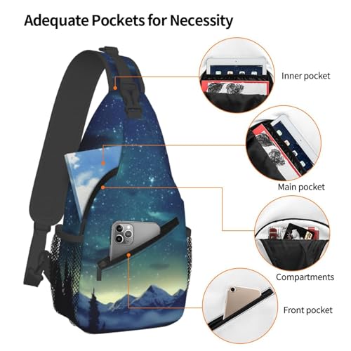 Bolso bandolera cruzado para hombre negro resistente al agua miniatura 4