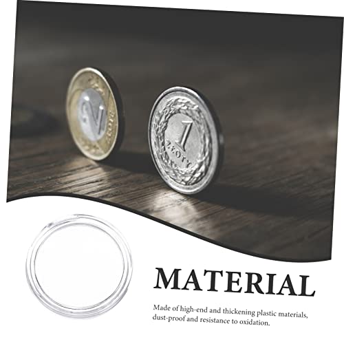 Caja protectora plástica para monedas de 21mm miniatura 3