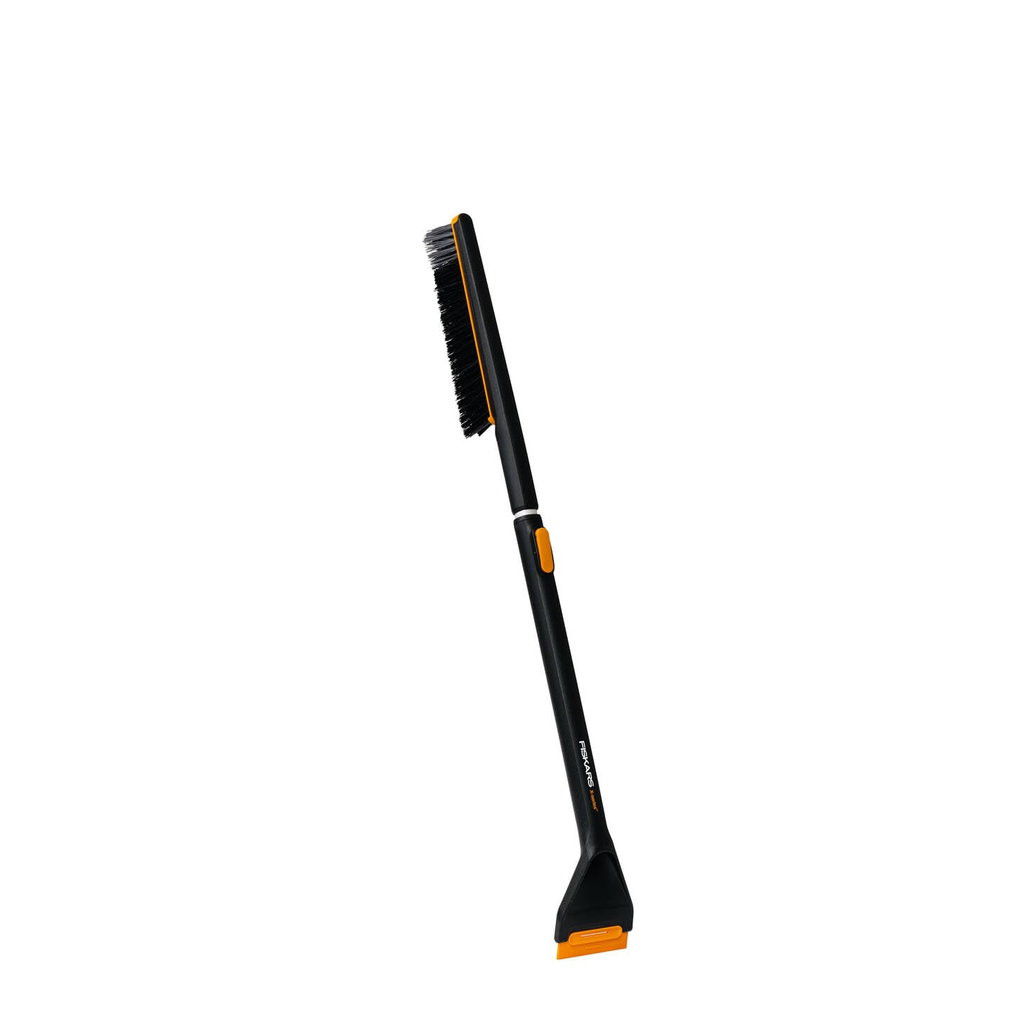 Fiskars X-Series Telescopic Car Snow Brush and Ice Scraper, 2 Brush Zones, Scraper with Hard and Soft Edge, 85-113 cm, Car Accessories with Interchangeable Parts, 1078493