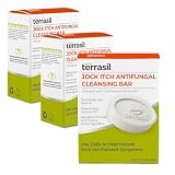 terrasil Jock Itch Soap Bar for Jock Itch Rash. Soothing Care & Treatment for Burning, Itchy, Scaly, Irritated Skin. All Natural, Hypoallergenic Approved, Cleansing Soap Bar 75gm (3- Pack)