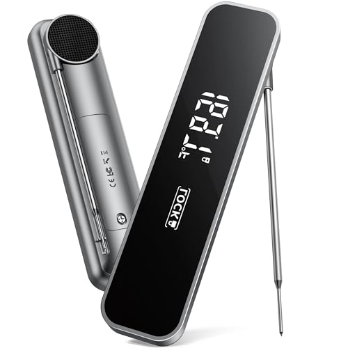 0.3 Sec Instant Read Meat Thermometer Digital, Food Thermometer for Cooking and Grilling, Waterproof, Backlight, Kitchen Oven Candy BBQ Essentials Accessories, Gifts for Him Men, Dad & Mom