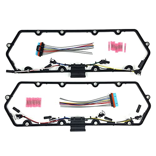 Image of Partsflow Valve Cover Gasket Set with Glow Plugs for Ford E250 for Ford E350 for Ford Excursion for Ford F250 Super Duty for Ford F350 Super Duty V8 7.3L Diesel OE#615-201