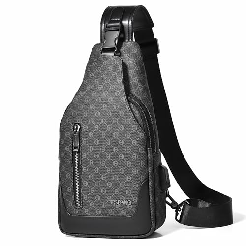 FSD. WG sling Backpack for Men Chest Bag Crossbody Shoulder Bags Travel Hiking Bag Purse for Men with Water Resistant