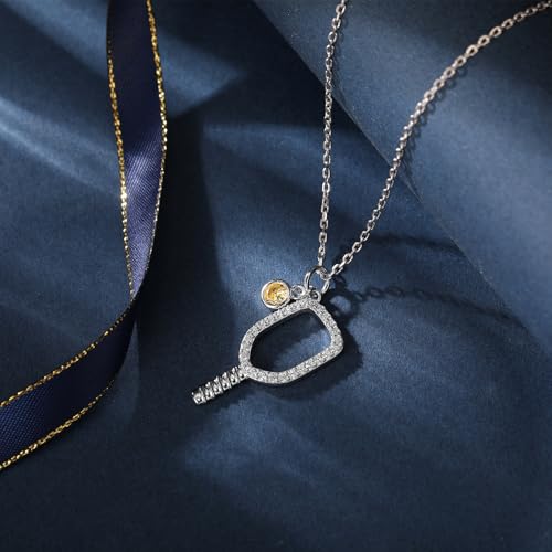 Pickleball Pendant Necklace 925 Sterling Silver Jewelry Pickle Ball Gifts for Women3