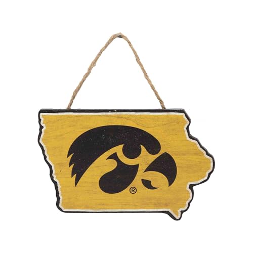 The University of Iowa décoration murale bois vintage enseigne chambre