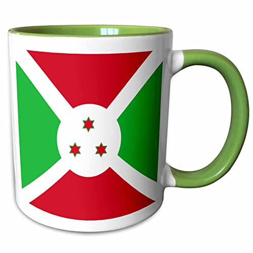 3dRose Burundi 11oz Mug 11oz Two-Tone Green Mug