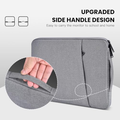 Image of 18.5 inch Portable Monitor Case Compatible with 18.5 Inch Most Large Portable Monitor Protective Sleeve Storage Bag, Light Grey(NOT FIT 18 INCH Laptop)
