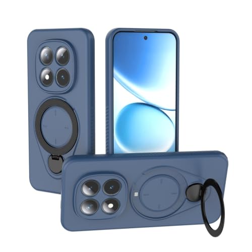 Coque Redmi Note 15 5G antichoc bleue anneau métal magnétique