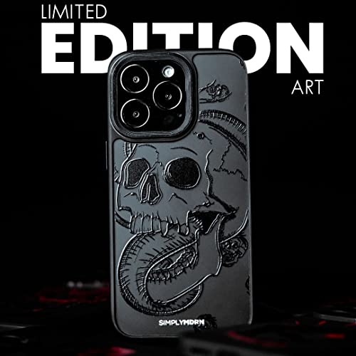 Coque iPhone 12 Pro Max antichoc SIMPLYMDRN Fractal noire protection 6,3"