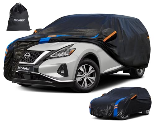 Image of Custom Fit SUV Car Cover for Nissan Murano (2005-2026), Upgraded Waterproof All Weather Outdoor Auto Cover with Driver Door Zipper & Mirror Pockets, UV /Snow /Dust Protection