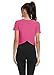 Mippo Short Sleeve Athletic Tops Workout Shirts Exercise Clothes Gym Running Crop Top Tshirts for Women Loose Fit Fuchsia M