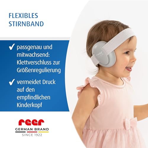 reer SilentGuard Baby Gehörschutz, In Deutschland auf Sicherheit getestet, weich und leicht für den empfindlichen Baby Kopf, mitwachsend… – Ansicht 6
