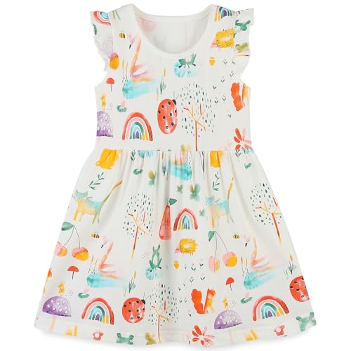 Toddler Girls Sleeveless Dress Cotton Summer Sundress Baby Casual Playwear A-Line Dresses 2-7 Years