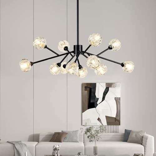 Weesalife Sputnik Chandeliers for Dining Room Light Fixture Over Table,