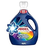 Ariel Revitacolor Jabón Líquido para Ropa, 4.8L, Limpieza a la Primera en Colores, Rinde 50% Más Cargas', Detergente...